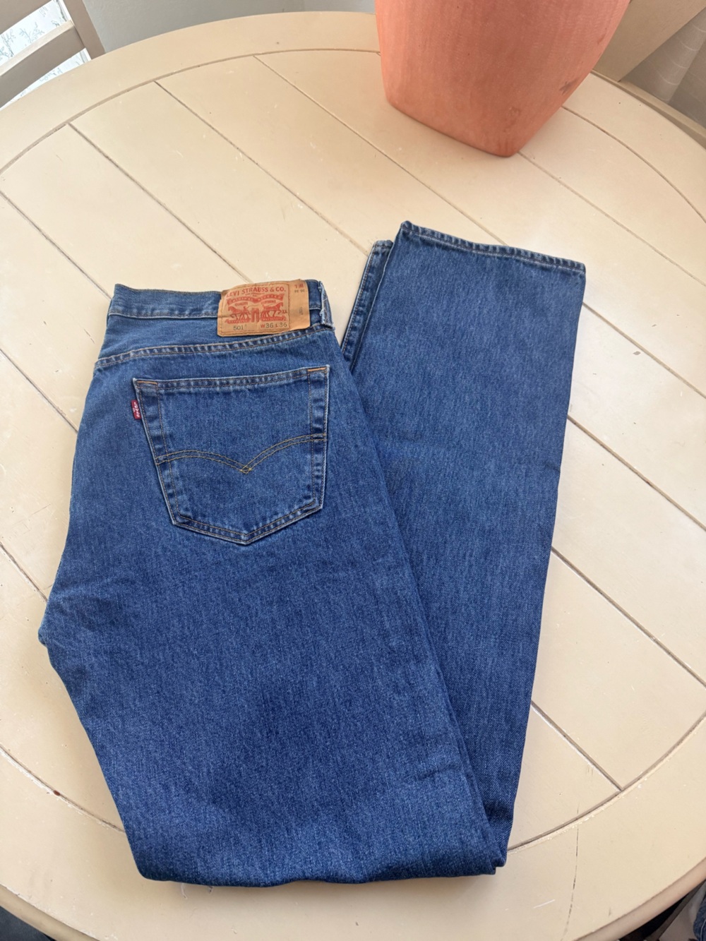 Levi's Men’s Dark Blue Straight-Leg Jeans